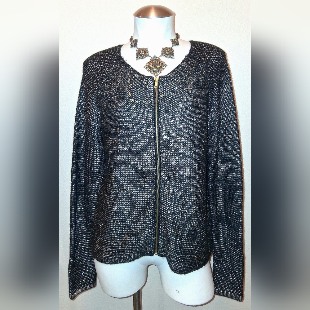 💲IT'S A SALE!! Elegant Black & Gold Women's Sweater💲